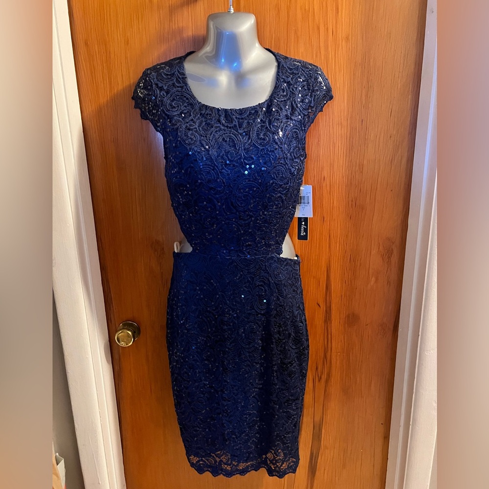 Sequin Hearts Open Back Dress